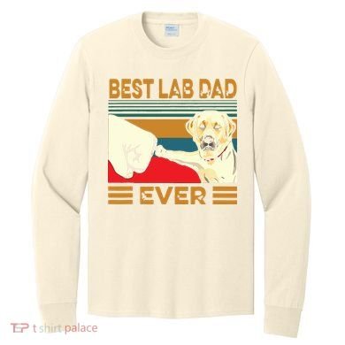 Best Lab Dad Ever Retro Vintage Long Sleeve Shirt