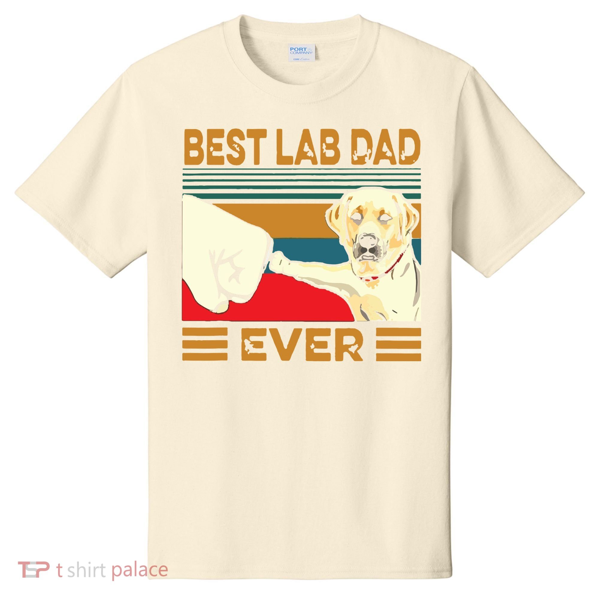 Best Lab Dad Ever Retro Vintage T-Shirt