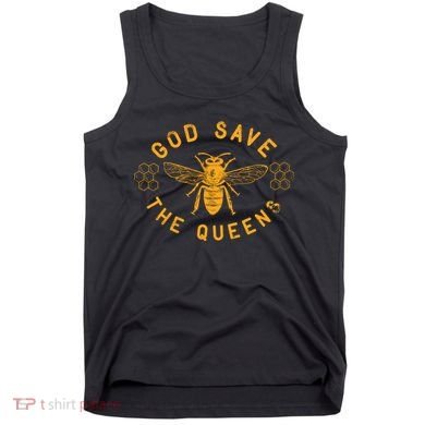 Bee Lovers Design God Save The Queen Funny Gift Tank Top