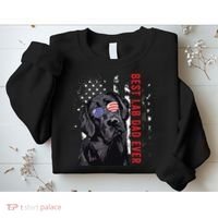 Best Lab Dad Ever Labrador Dog American Flag Fathers Day Sweatshirt thumb 2