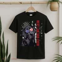 Best Lab Dad Ever Labrador Dog American Flag Fathers Day T-Shirt thumb 2