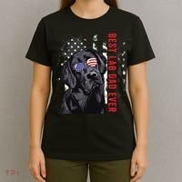 Best Lab Dad Ever Labrador Dog American Flag Fathers Day T-Shirt thumb 4