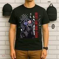 Best Lab Dad Ever Labrador Dog American Flag Fathers Day T-Shirt thumb 6