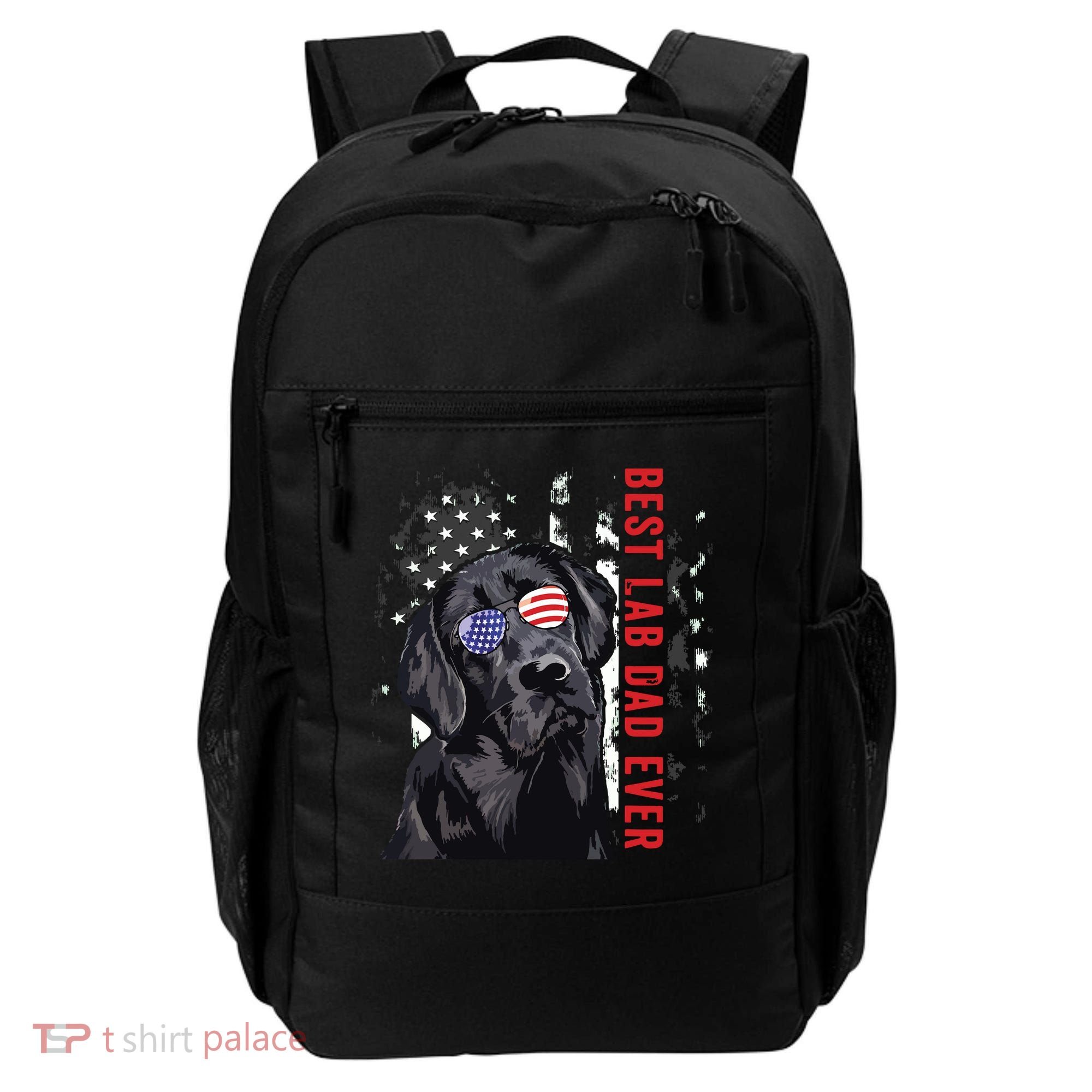 Best Lab Dad Ever Labrador Dog American Flag Fathers Day Backpack