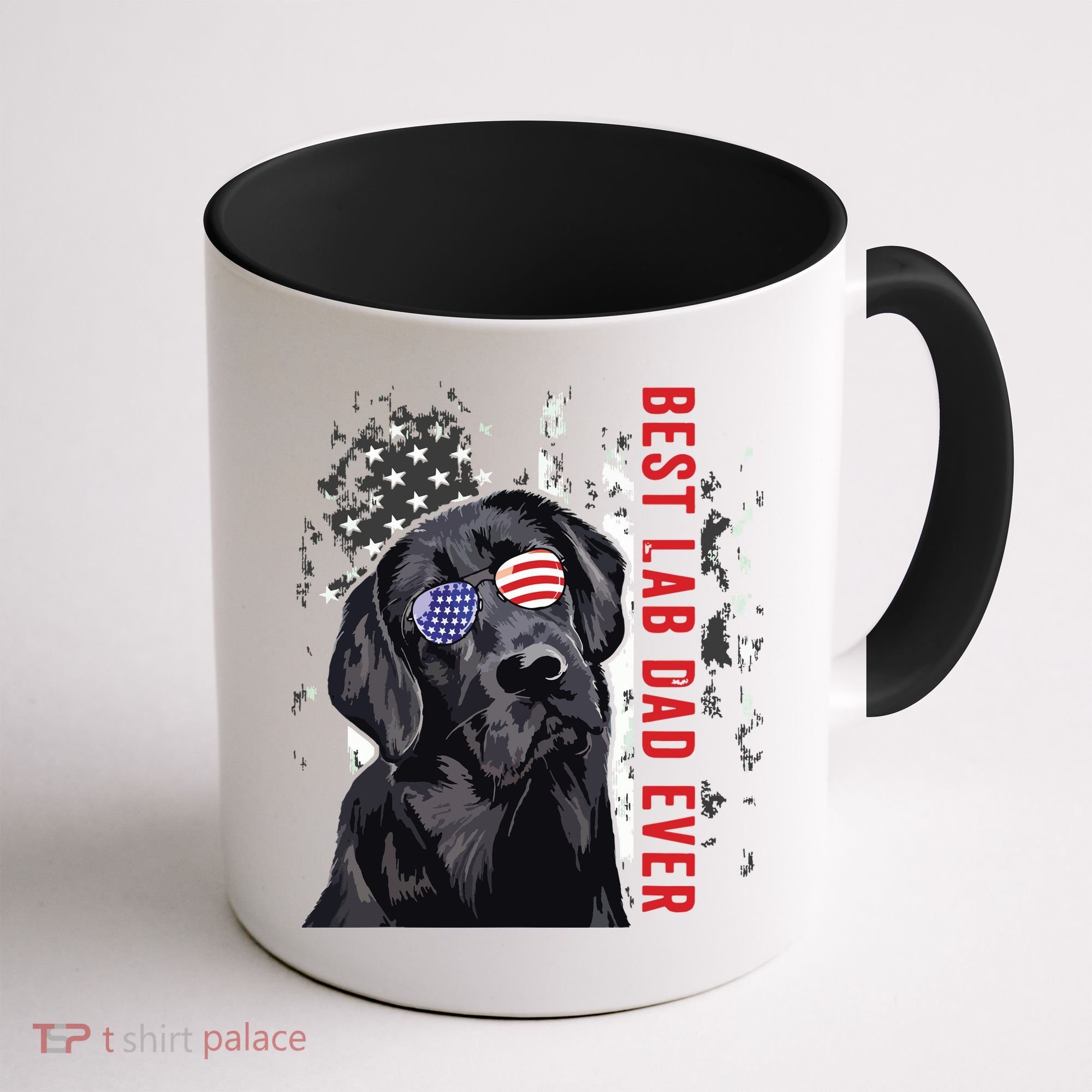 Best Lab Dad Ever Labrador Dog American Flag Fathers Day Coffee Mug