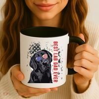 Best Lab Dad Ever Labrador Dog American Flag Fathers Day Coffee Mug thumb 3