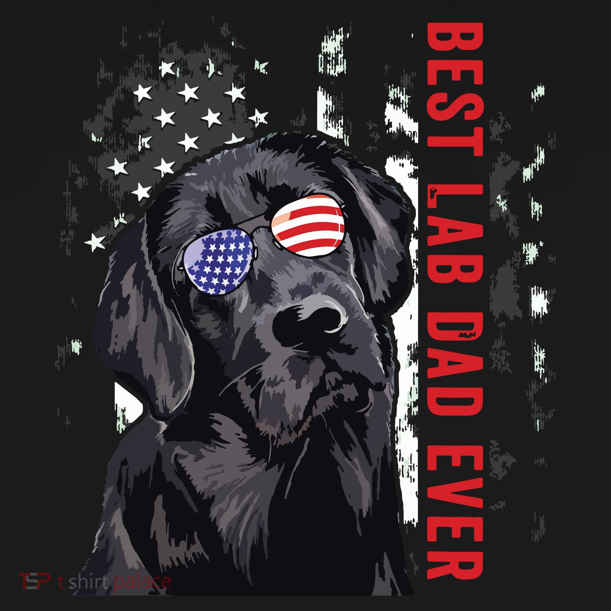 Best Lab Dad Ever Labrador Dog American Flag Fathers Day Visor