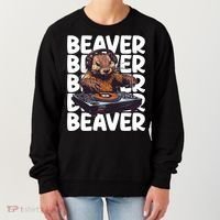 Beaver Lover DJ Funny Beaver Great Gift Women's Sweatshirt thumb 0