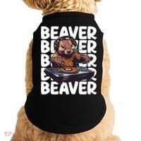 Beaver Lover DJ Funny Beaver Great Gift Doggie Tank thumb 0