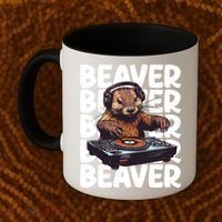 Beaver Lover DJ Funny Beaver Great Gift Coffee Mug thumb 2