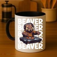 Beaver Lover DJ Funny Beaver Great Gift Coffee Mug thumb 4