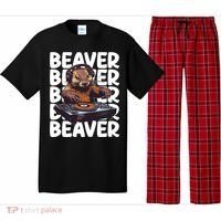 Beaver Lover DJ Funny Beaver Great Gift Pajama Set thumb 0