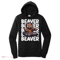 Beaver Lover DJ Funny Beaver Great Gift Women's Hoodie thumb 0