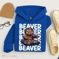 Beaver Lover DJ Funny Beaver Great Gift Hoodie thumb 4