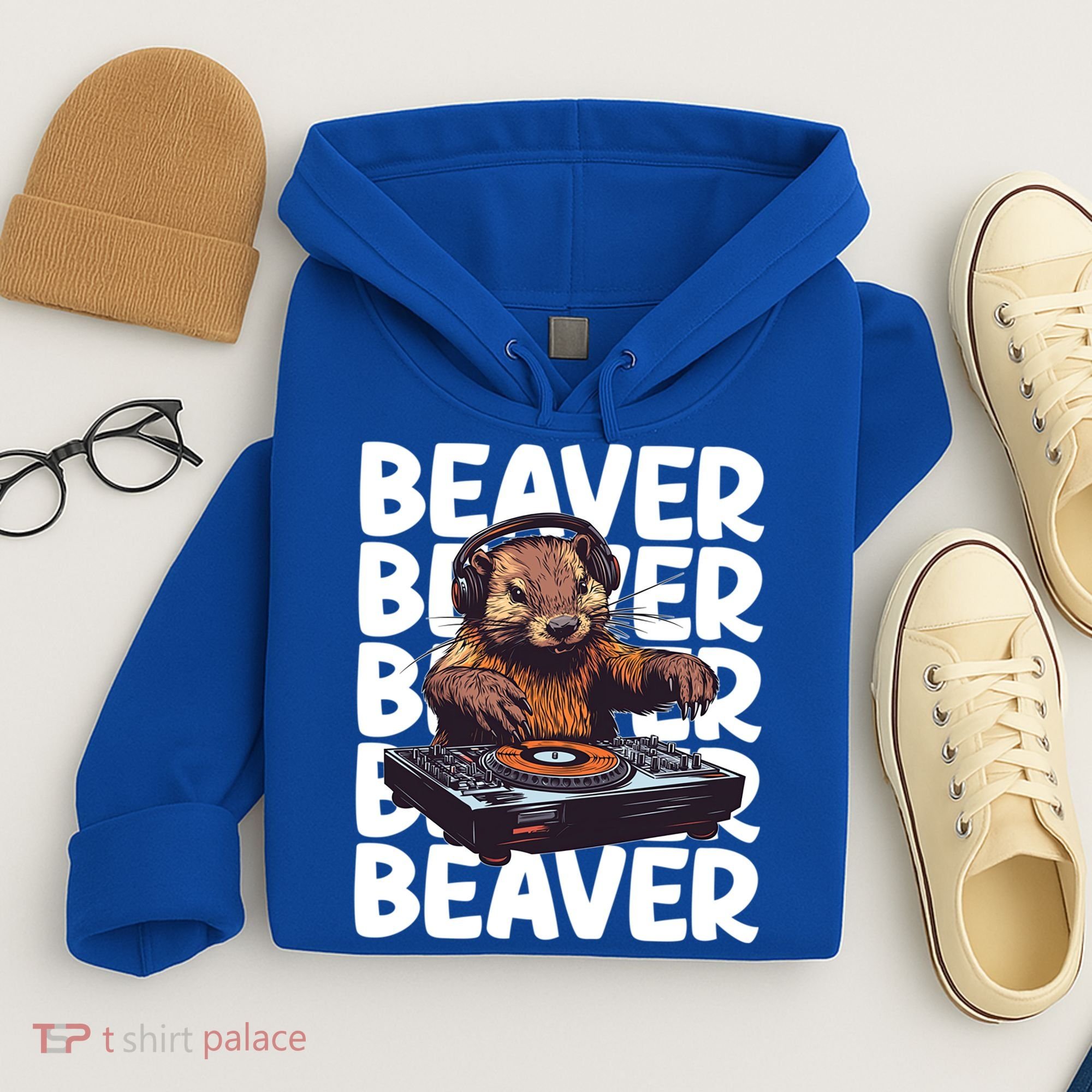 Beaver Lover DJ Funny Beaver Great Gift Hoodie