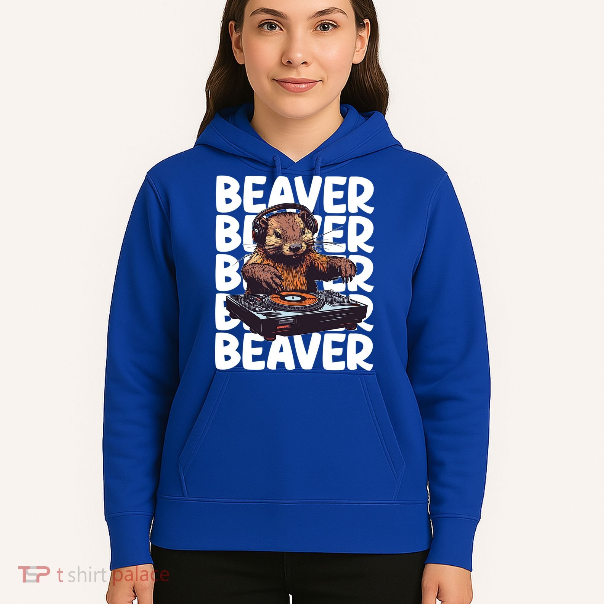 Beaver Lover DJ Funny Beaver Great Gift Hoodie