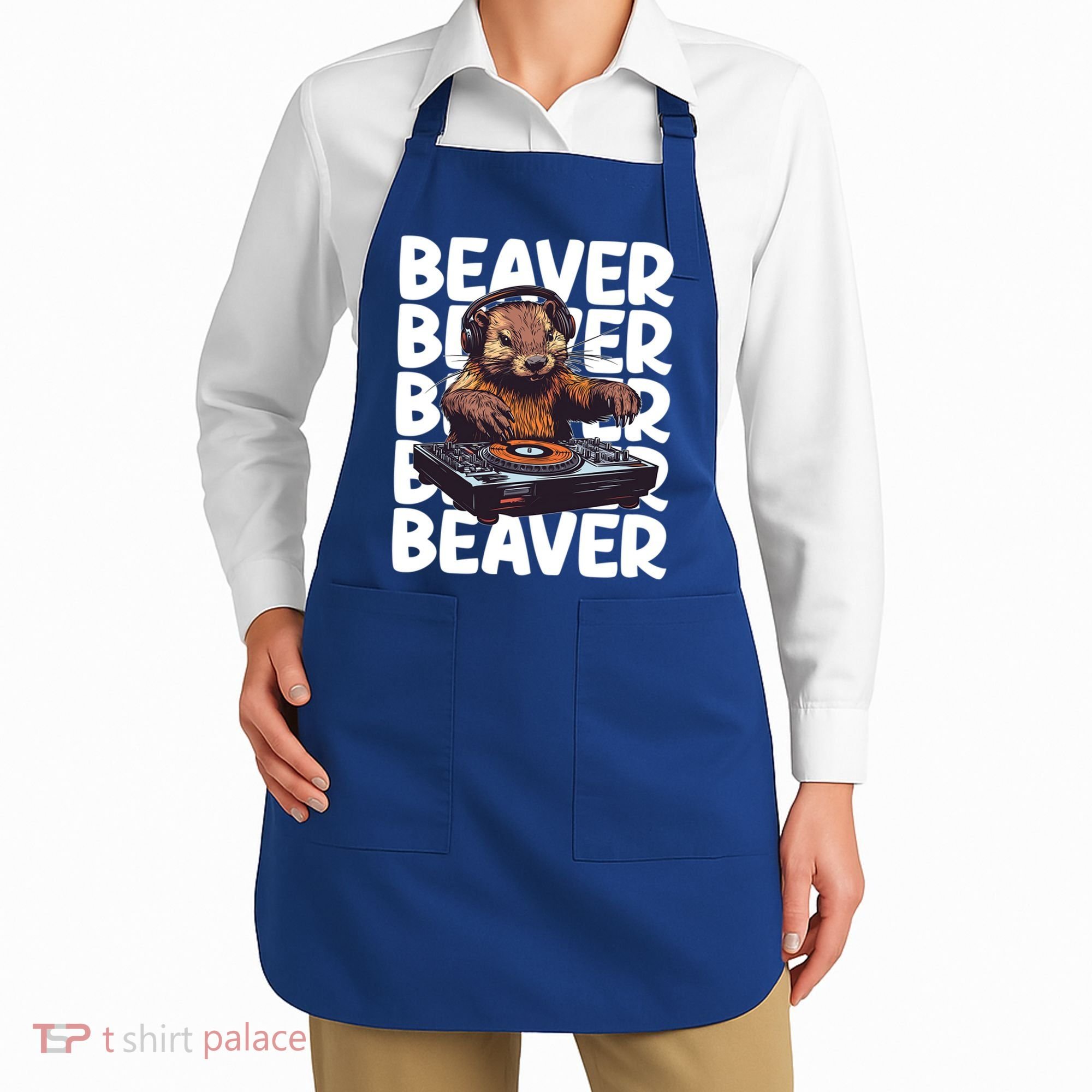 Beaver Lover DJ Funny Beaver Great Gift Apron