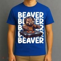 Beaver Lover DJ Funny Beaver Great Gift T-Shirt thumb 3
