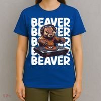 Beaver Lover DJ Funny Beaver Great Gift T-Shirt thumb 4