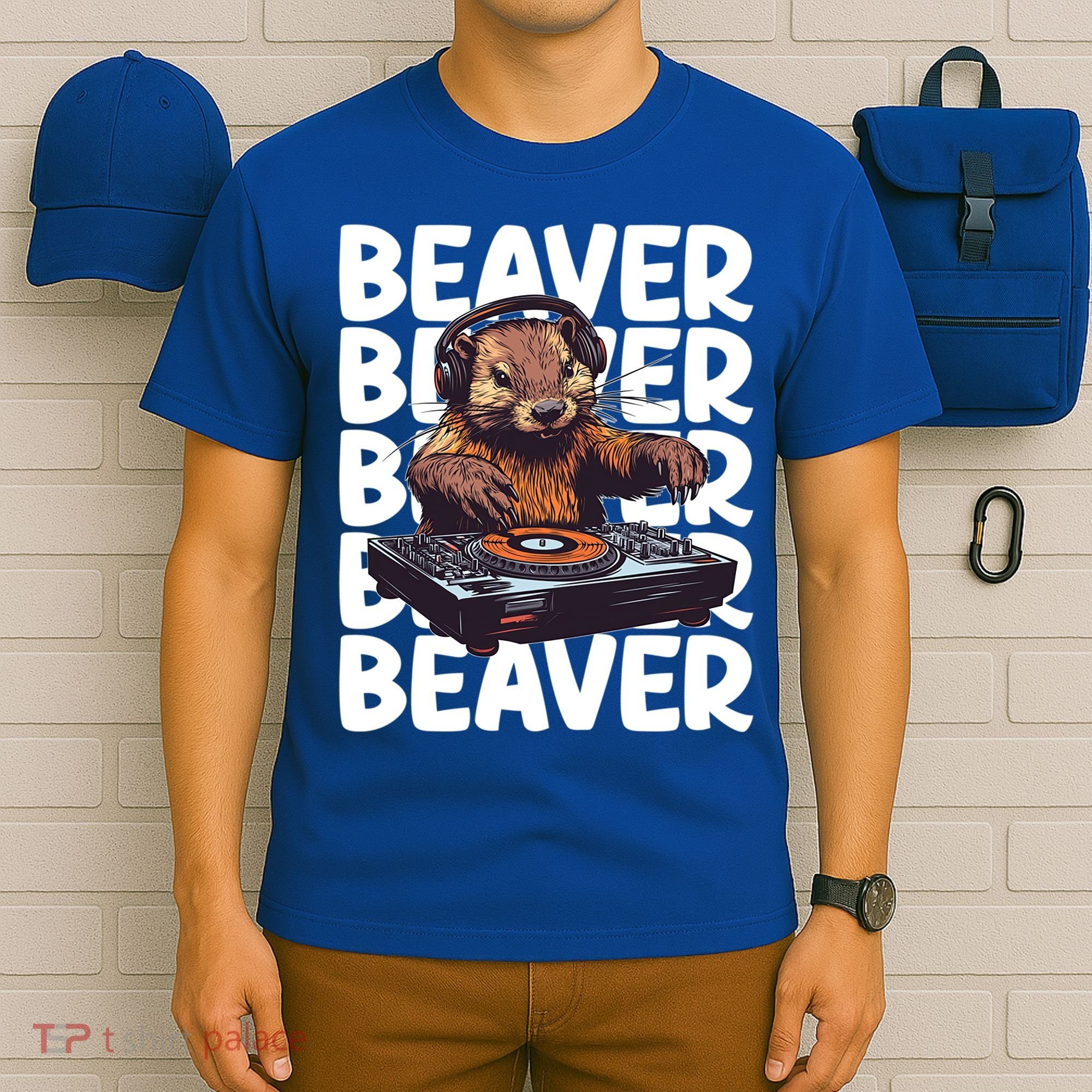 Beaver Lover DJ Funny Beaver Great Gift T-Shirt