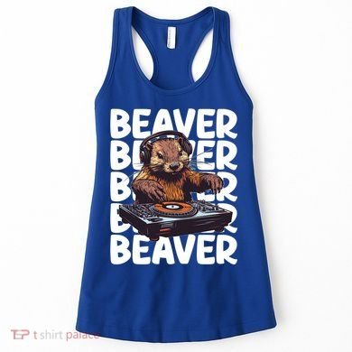 Beaver Lover DJ Funny Beaver Great Gift Women's Tank Top