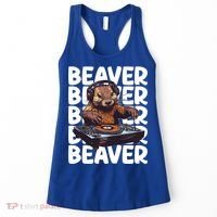 Beaver Lover DJ Funny Beaver Great Gift Women's Tank Top thumb 0