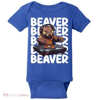 Beaver Lover DJ Funny Beaver Great Gift Baby Bodysuit