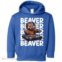Beaver Lover DJ Funny Beaver Great Gift Toddler Hoodie thumb 0