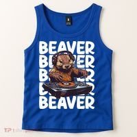 Beaver Lover DJ Funny Beaver Great Gift Tank Top thumb 2