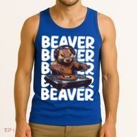 Beaver Lover DJ Funny Beaver Great Gift Tank Top thumb 3