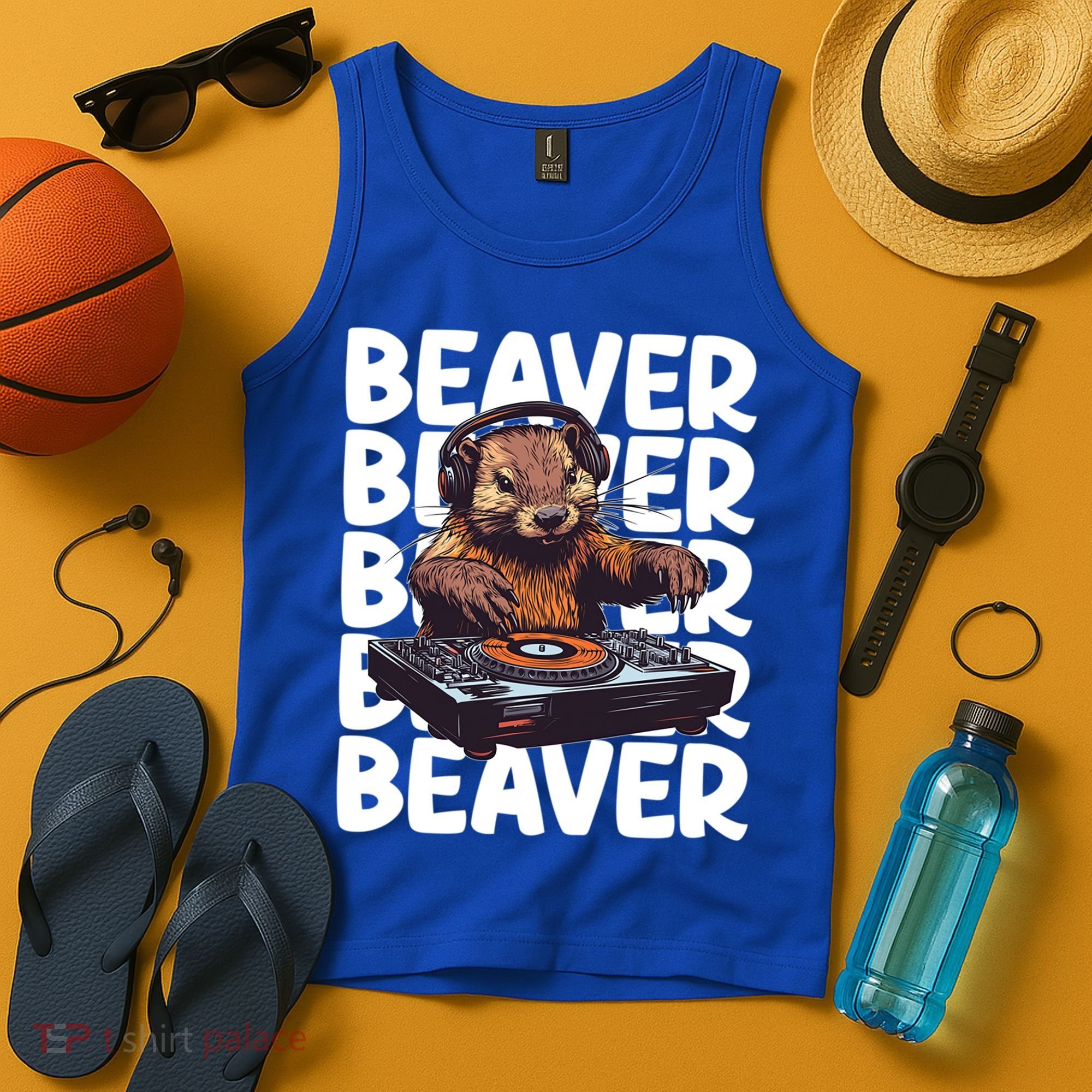 Beaver Lover DJ Funny Beaver Great Gift Tank Top