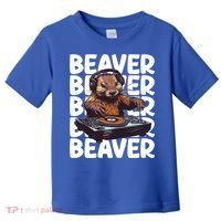 Beaver Lover DJ Funny Beaver Great Gift Toddler T-Shirt thumb 0