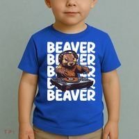 Beaver Lover DJ Funny Beaver Great Gift Toddler T-Shirt thumb 2