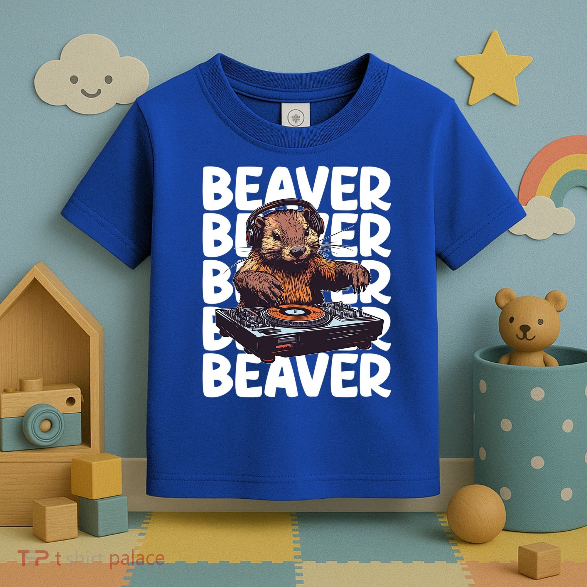 Beaver Lover DJ Funny Beaver Great Gift Toddler T-Shirt