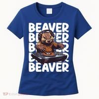 Beaver Lover DJ Funny Beaver Great Gift Women's T-Shirt thumb 0