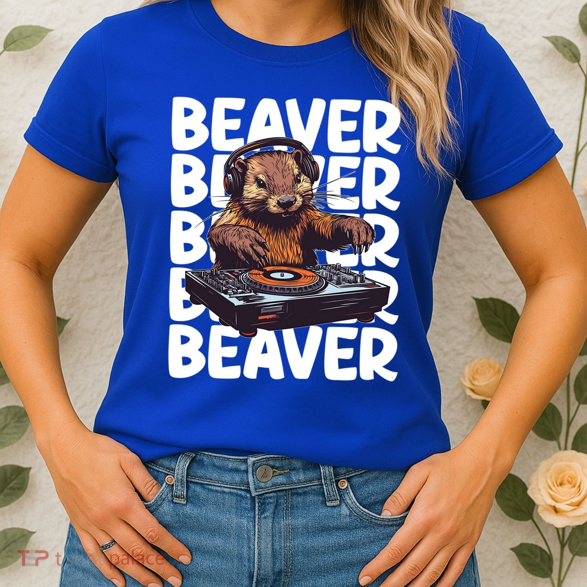 Beaver Lover DJ Funny Beaver Great Gift Women's T-Shirt
