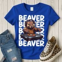 Beaver Lover DJ Funny Beaver Great Gift Women's T-Shirt thumb 3