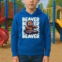 Beaver Lover DJ Funny Beaver Great Gift Kids Hoodie thumb 2
