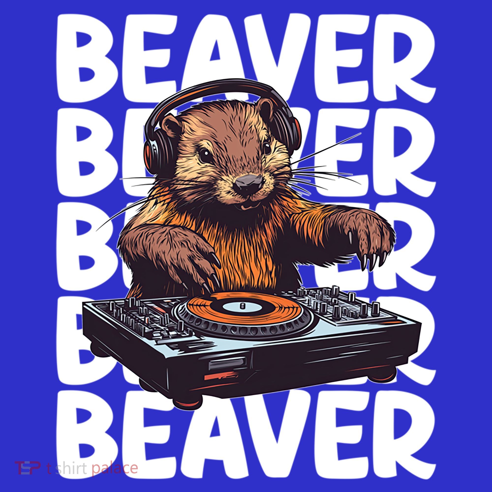 Beaver Lover DJ Funny Beaver Great Gift Kids Hoodie