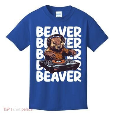 Beaver Lover DJ Funny Beaver Great Gift Kids T-Shirt