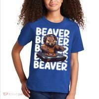 Beaver Lover DJ Funny Beaver Great Gift Kids T-Shirt thumb 2