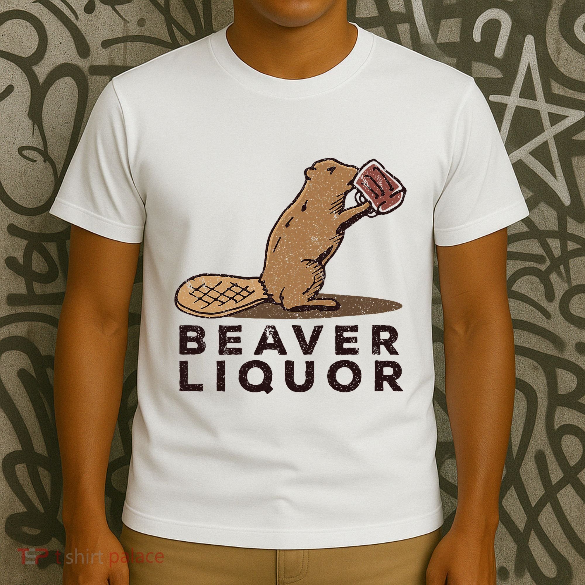 Beaver Liquor Drinking T-Shirt
