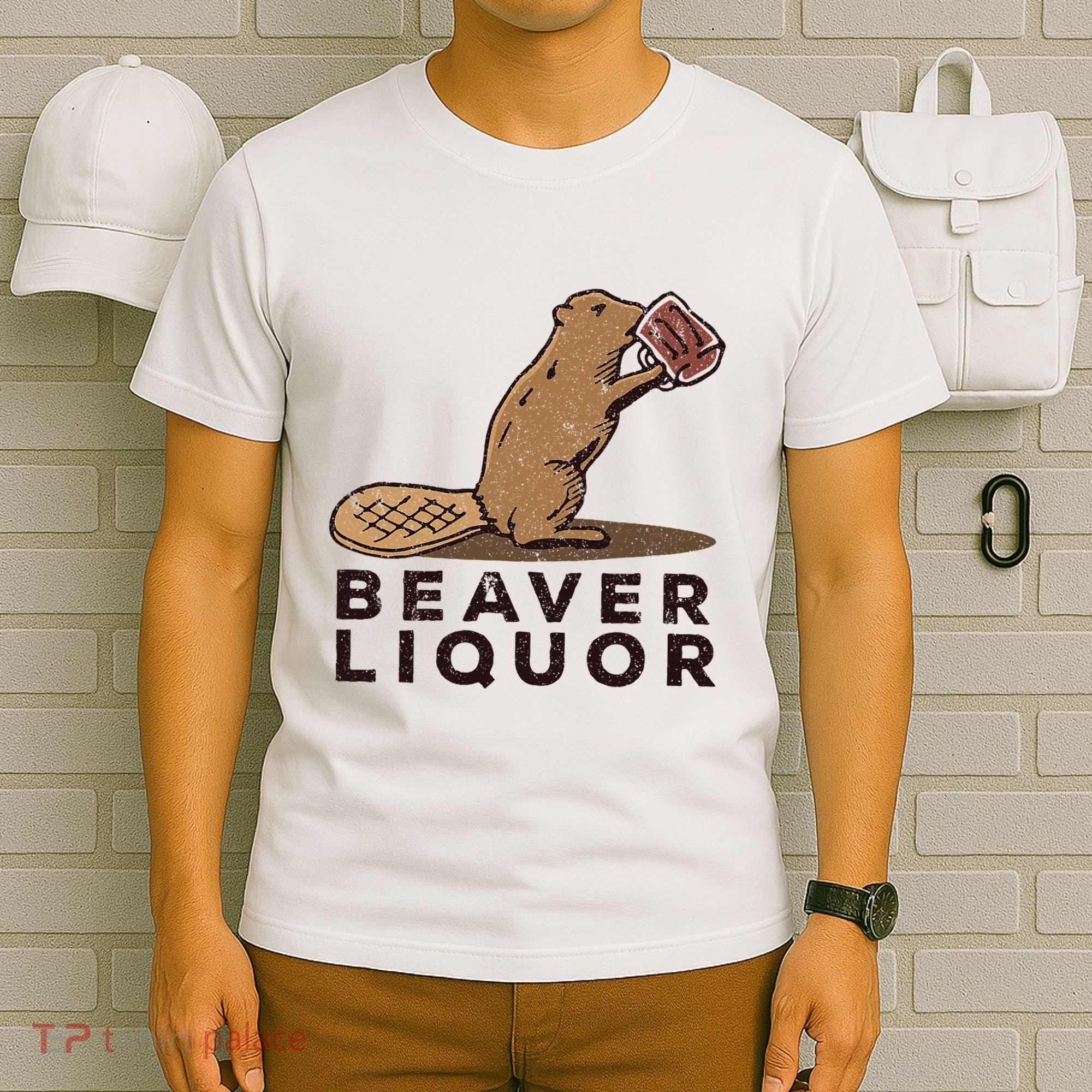 Beaver Liquor Drinking T-Shirt