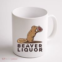 Beaver Liquor Drinking Coffee Mug thumb 1