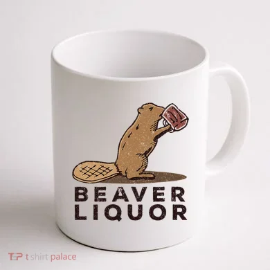Beaver Liquor Drinking Coffee Mug back