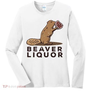 Beaver Liquor Drinking Women's Long Sleeve Shirt
