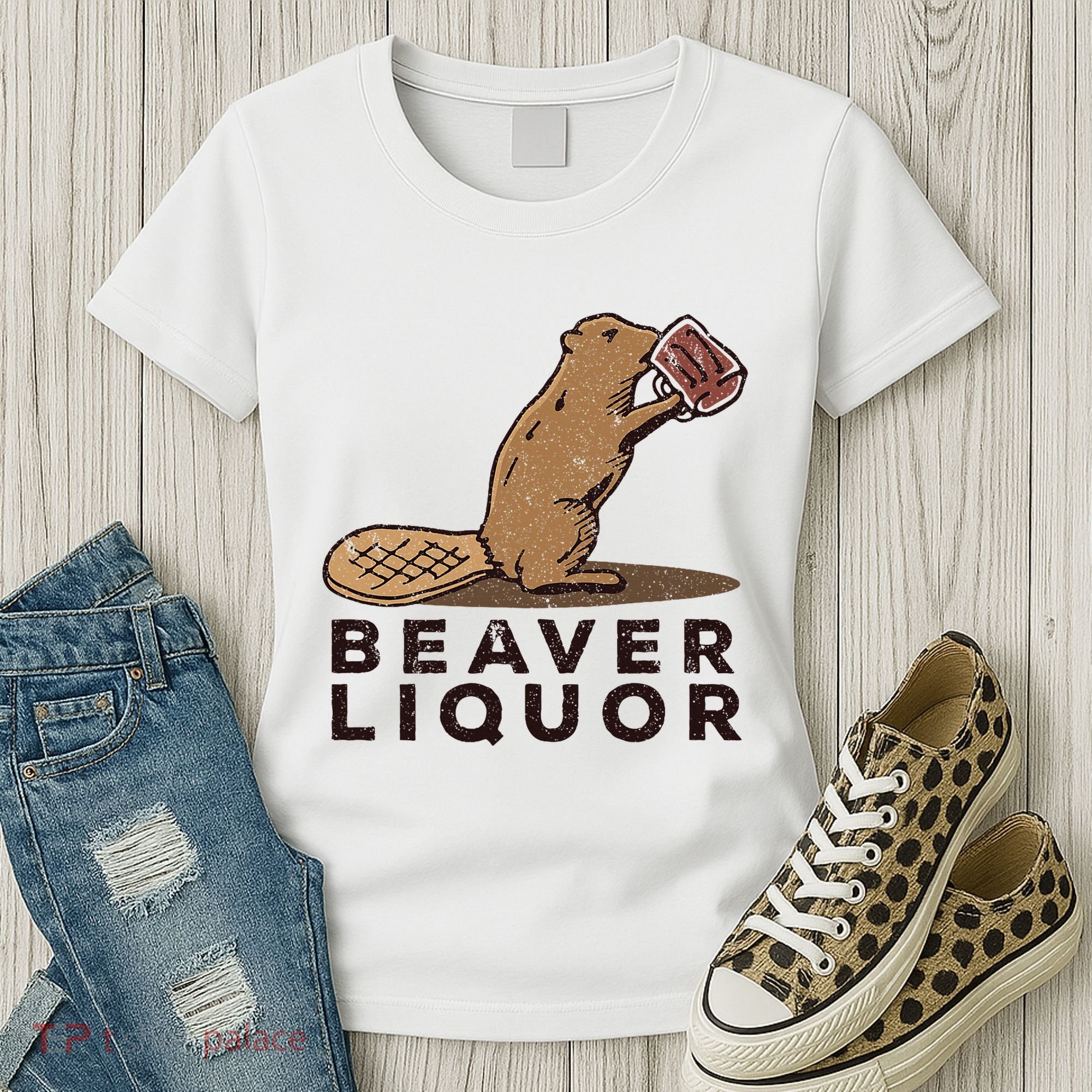 Beaver Liquor Drinking Women's T-Shirt