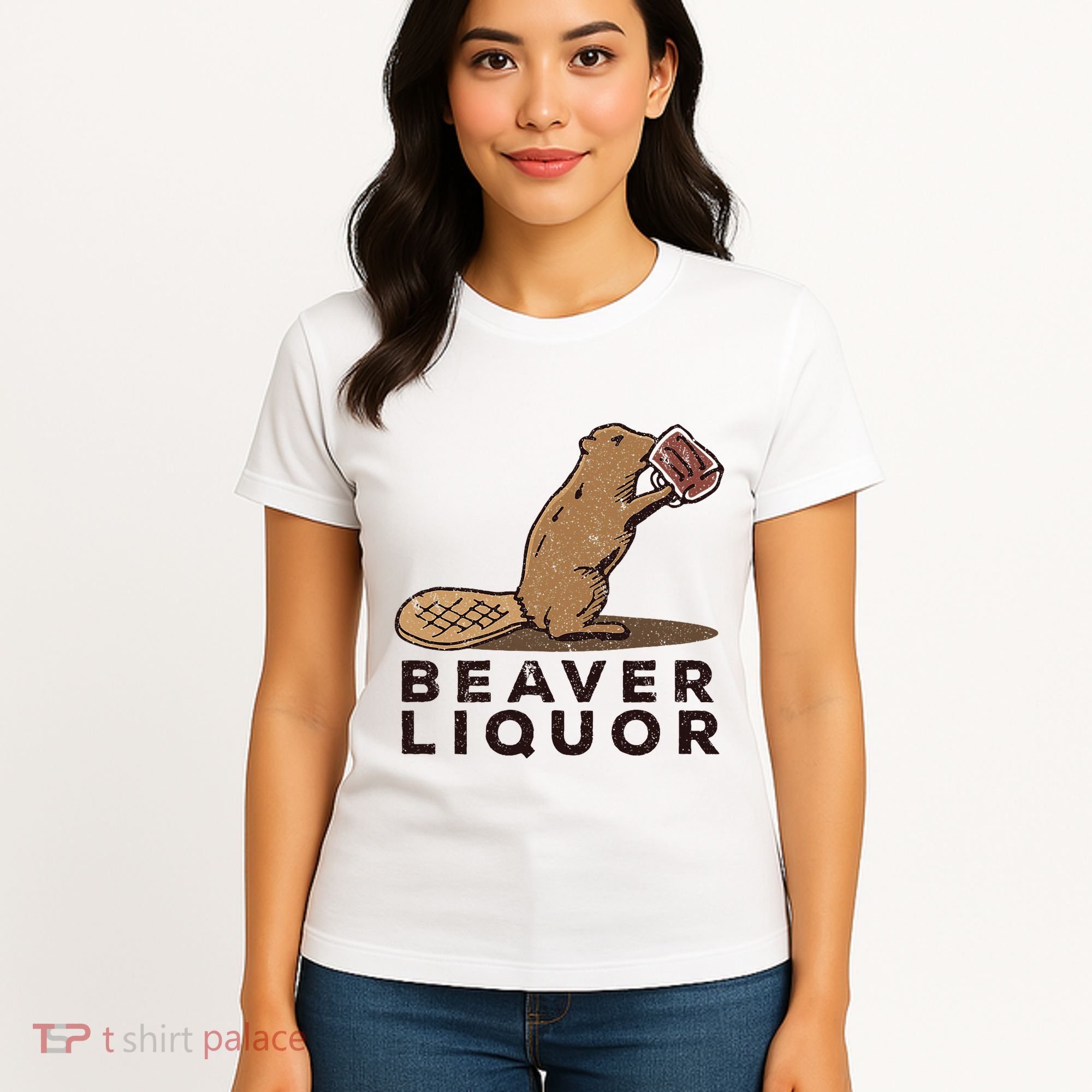 Beaver Liquor Drinking Women's T-Shirt