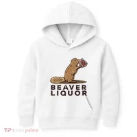 Beaver Liquor Drinking Kids Hoodie thumb 0