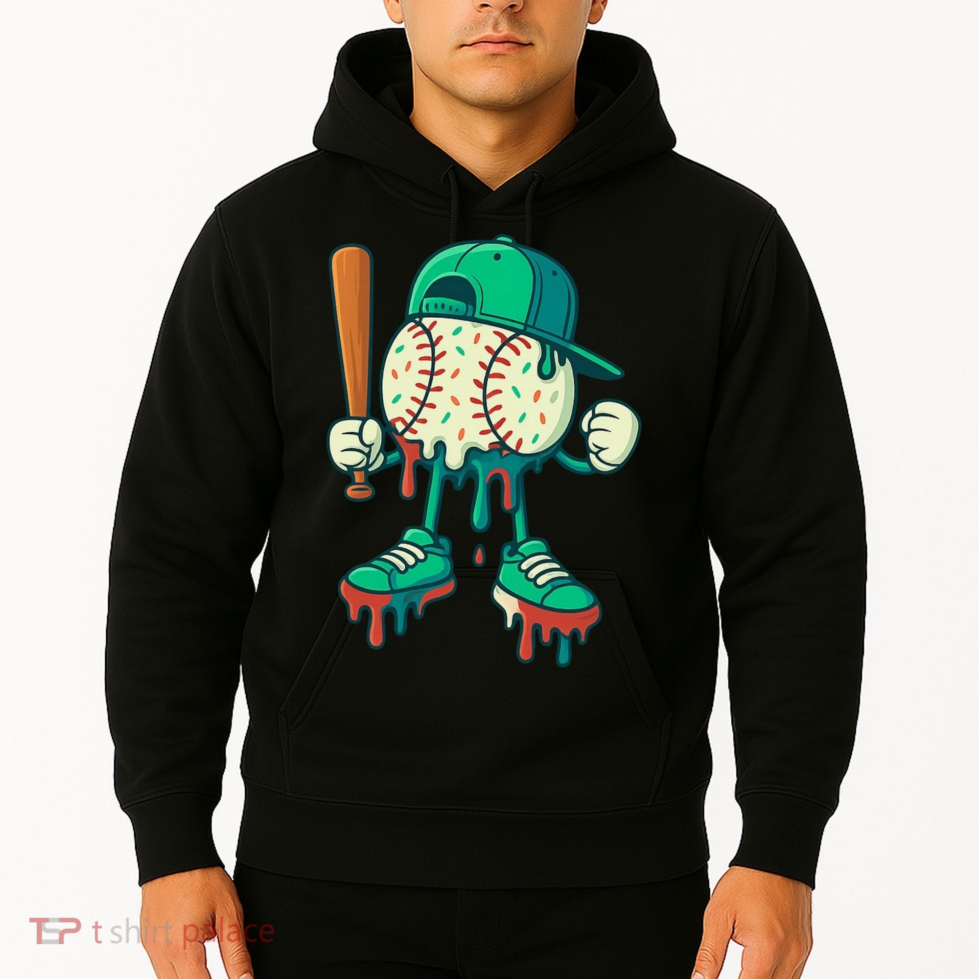 Baseball Lifestyle Drip Ice Cream Cool Art Hoodie